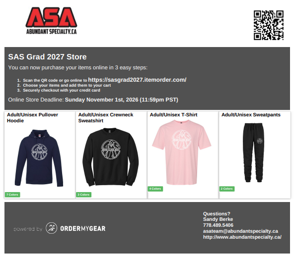 SAS Grad 2027 Store